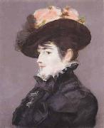 Edouard Manet Portrait de Jeanne Martin au Chapeau orne dune Rose Sweden oil painting artist